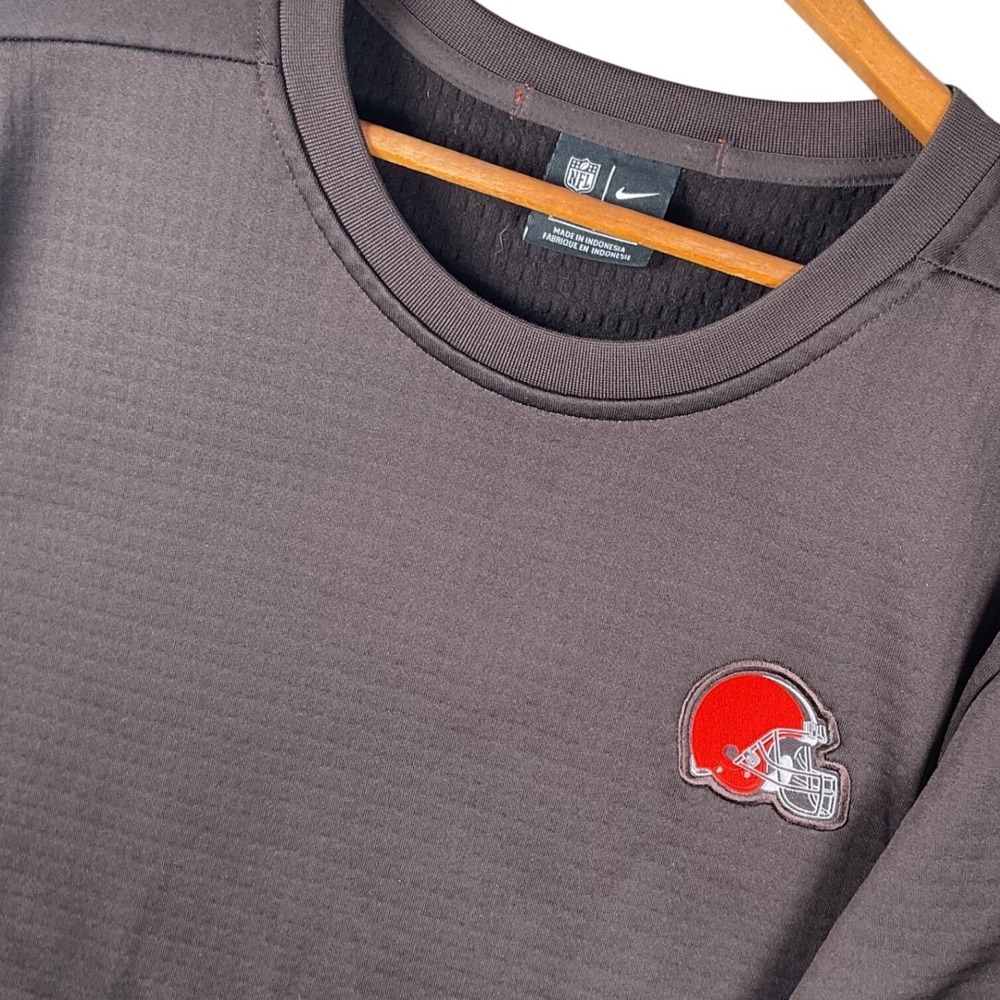 Nike Pullover Mens Large Brown Cleveland Browns NFL Onfield Apparel Crewneck